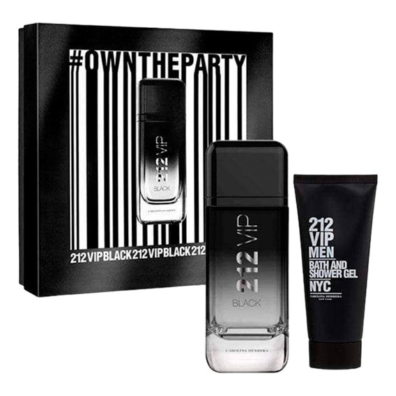 Set Perfume Ch 212 Vip Black 100ml + Shower Gel