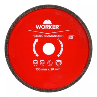 Rebolo Diamantado 150mm P/ Afiação De Serras E Fresas Worker Cor Vermelho