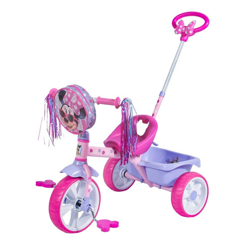 Triciclo Apache Minnie Con Cajuela Grande Envio Normal Color Rosa