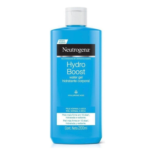  Crema gel ultraleve para cuerpo Neutrogena Hydro Boost Hidratante Corporal Hydro Boost Water Gel Neutrogena en tubo 200mL