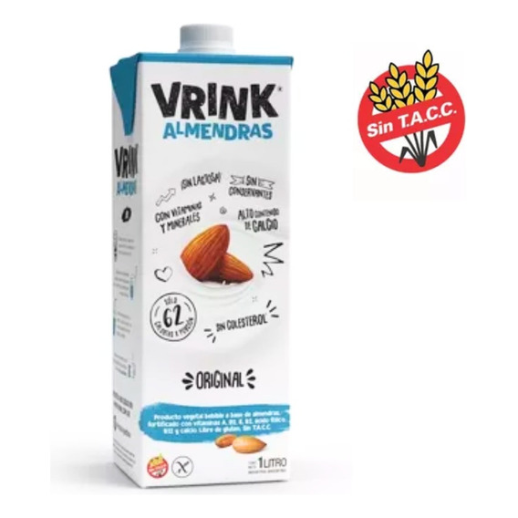 Bebida Leche De Almendras Original ( Sin Tacc ) X 1 Lt Vrink