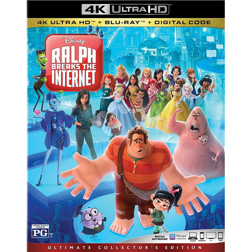 Wifi Ralph Breaks Internet Pelicula 4k Ultra Hd + Blu-ray 