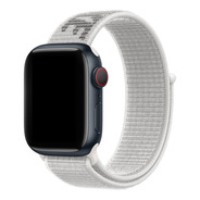 Pulseira Nylon Loop Para Apple Watch 42/44/45mm Logo Branca