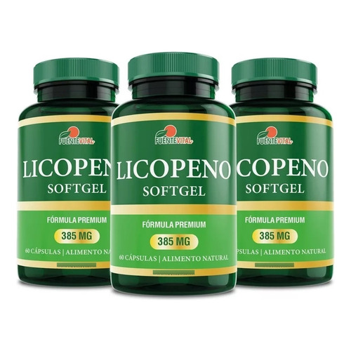 Licopeno Cápsulas Soft Gel -  El Mejor Antioxidante Natural Sabor Pack X 3
