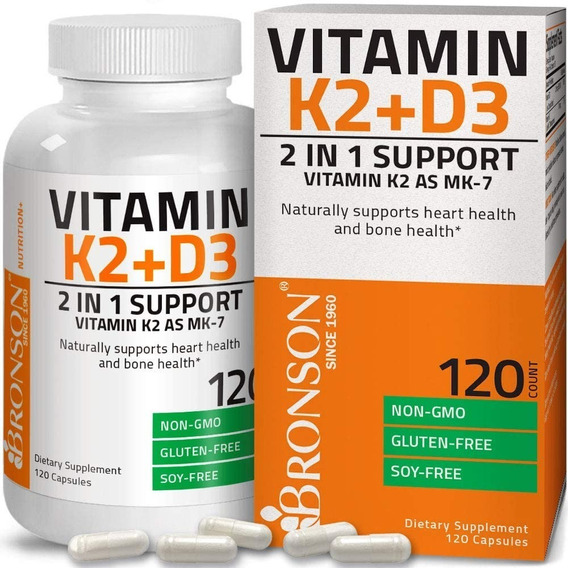 Vitamina K2 90mcg + D3 5000iu 2 En 1 120 Caps Deal Eg Dd82 Sabor Sin Sabor