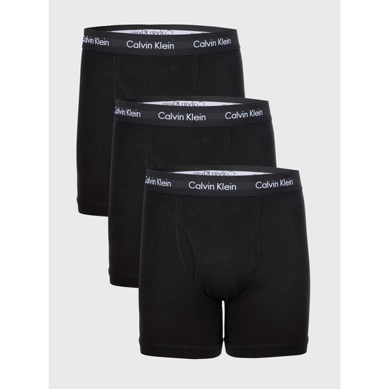 Pack 3 Bóxers Largos Cotton Stretch Negro 001 Calvin Klein