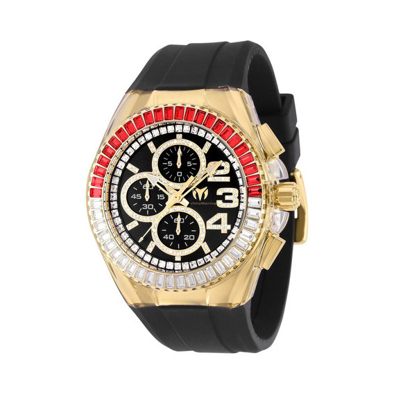 Reloj Para Hombre Technomarine Cruise Tm-121017 Negro Color Del Bisel Oro