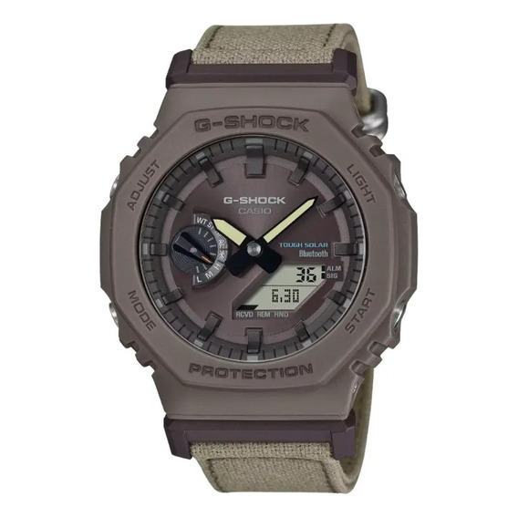 Reloj Casio G-shock Bluetooth Dig/ana Ga-b2100ct-5a Correa Caqui Bisel Marrón Fondo Marrón