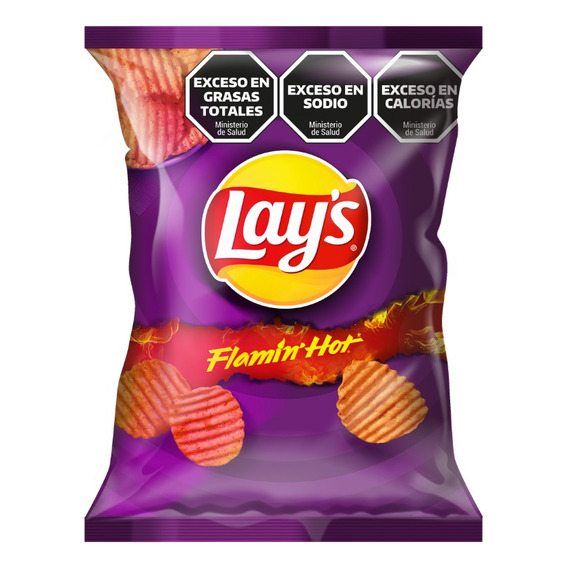 Papas Fritas Ondas Lays Flamin' Hot X 30 Gr | Picante Snack