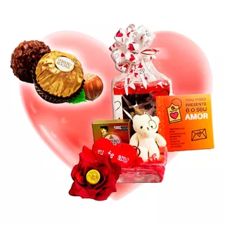 Cesta Bombom Ferrero Rocher Presente Chocolates Namorada Mãe