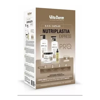 Kit Nutriplastia Sos Capilar Vita Derm Express Pro 4 Passos