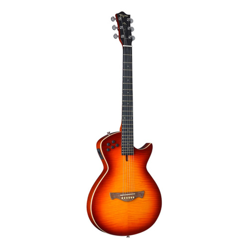 Guitarra Tagima Modena Eq Cherry Burst Steel, orientada a la derecha