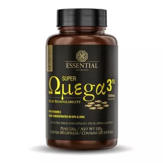 Super Omega 3 Tg 1000mg (180caps) - Essential Nutrition Sabor 180 Softgels