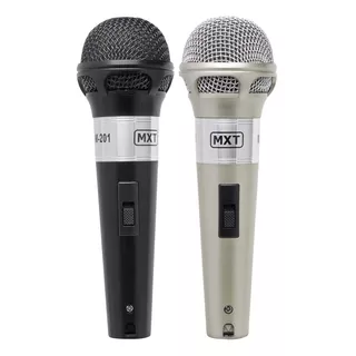 Microfones Mxt M-201 Dinâmico P10 Cor Preto/prateado
