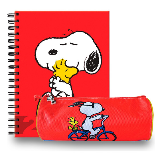 Kit Snoopy Agenda Semanal Escolar + Lapicera Danpex