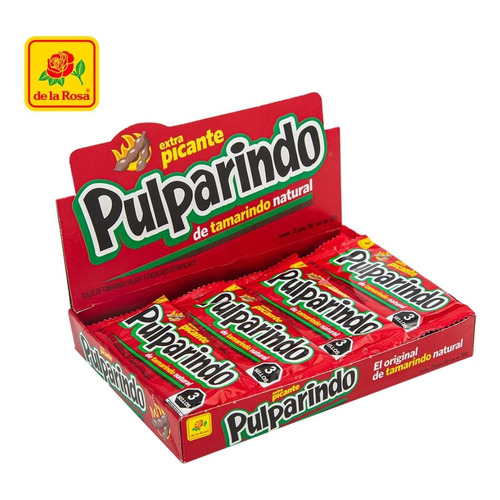 Pulparindo extra picante 20 pizas 14g De La Rosa