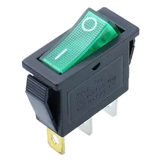 2x Pack Interruptor On-off Kcd3  16a (2 Pos 3 Pin Verde)