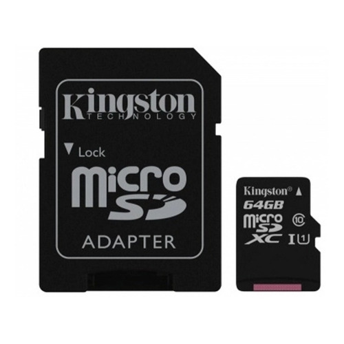 Tarjeta de memoria Kingston SDCA10 con adaptador SD 64GB
