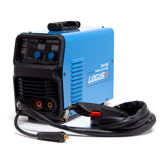 Soldadora Eléctrica Inverter Logus Mig + Electrodo 160amp Color Azul