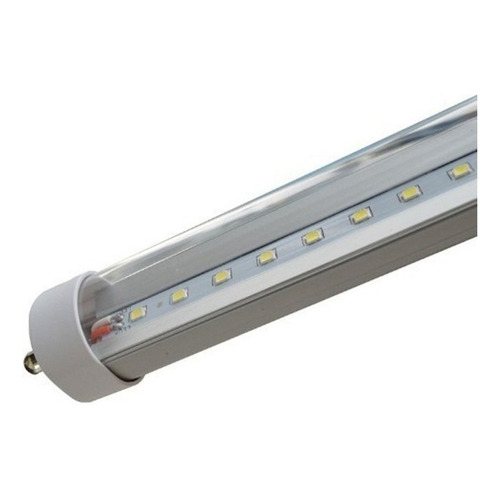 5 Pz Tubo Led T8 36w 240cm De Largo Cuerpo De Aluminio Ml Color Mica Transparente, Luz Fria