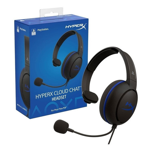 Hyperx Cloud Chat Audífonos Gaming Consola Ps, Color Black/Blue