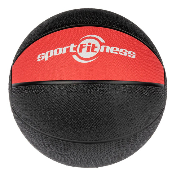 Balón De Rebote Con Peso Kg Rbmb001 Sportfitness Color Negro/rojo