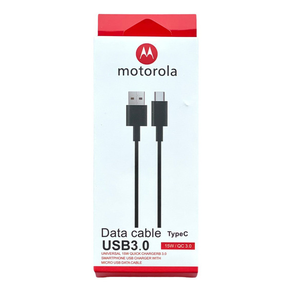 Cable Motorola Carga Rápida Usb Tipo C Quick Charger 3.0