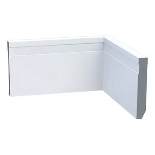 Kit 5 Rodapés Moldura Mdf C/ Poliestireno Branco Barra 7cm