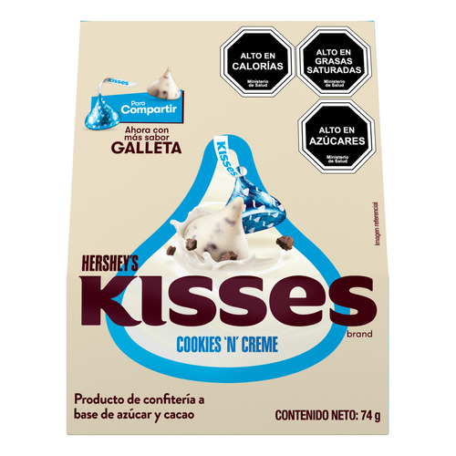 Chocolate Hershey's Kisses Cookies 'n' Creme 74grs