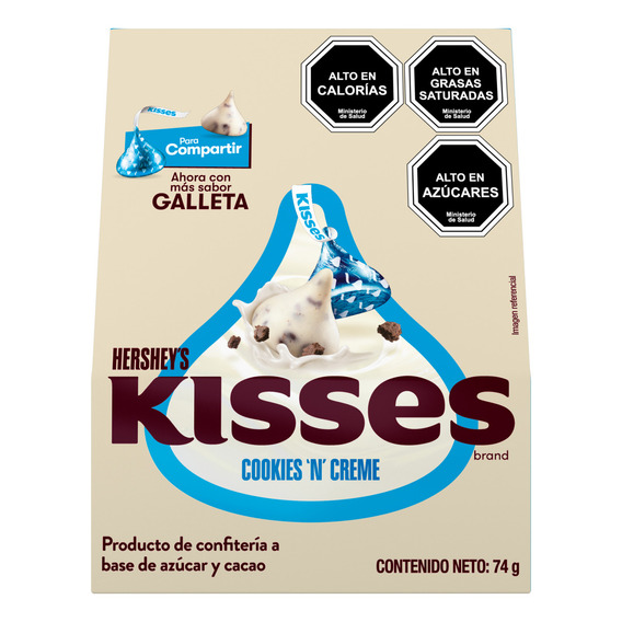 Chocolate Hershey's Kisses Cookies 'n' Creme 74grs