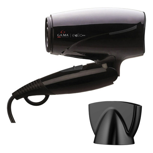 Secador De Pelo Gama Eolic Mini 1600w Plegable Liviano Viaje Color Negro