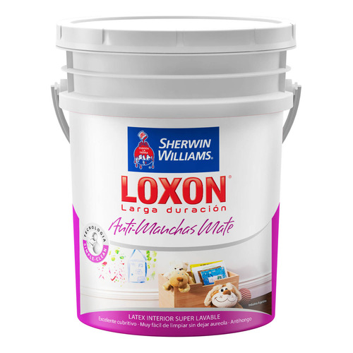 Loxon Latex Antimanchas Lavable Interior Mate X 20 Lts