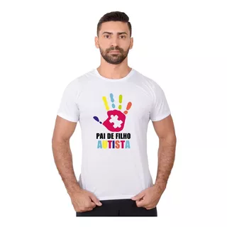Kit 2 Camiseta Pai E Mãe De Autista Autismo Inclusão Algodão