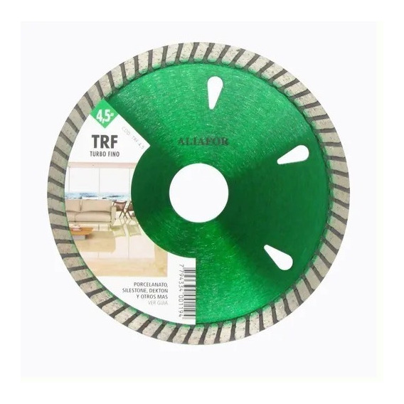 Discode corte Aliafor Turbo fino 115mm x  1.2mm color verde