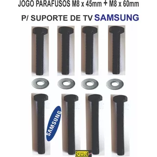 Jogo De Parafusos M8 45mm + M8 60mm P/ Suporte Tv Samsung
