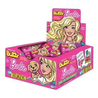 Chiclete Barbie Tutti Frutti Com Tatuagem C/100un Buzzy