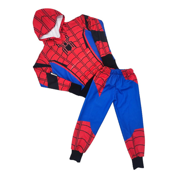 Conjunto Sudadera Pants Niño Spiderman Felpa Full Print