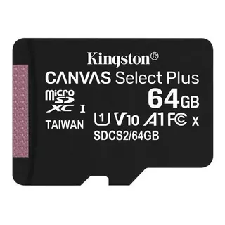 Tarjeta Microsd Mem De 64 Gb Kingston 100 Mb/s Canvas Select Plus