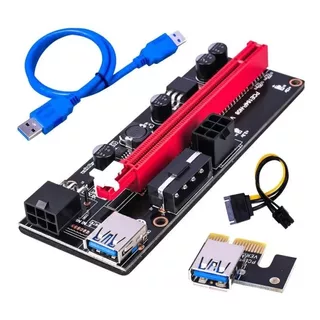 Placa Riser Card Ver 009s Usb 3.0 Pci-e 1xto16x Cor Azul