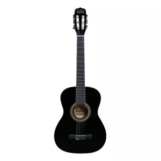 Guitarra Clásica Bilbao Bil-44 Para Diestros Negra Palo De Rosa
