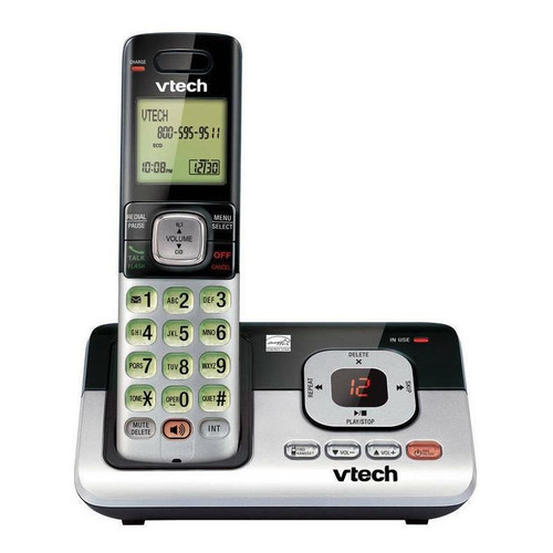 Teléfono VTech CS6829-2 inalámbrico - color negro/plateado