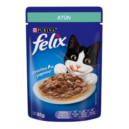 Alimento Felix Sensaciones para gato adulto sabor atún en sobre de 85g