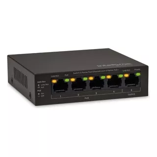 Switch 5 Portas Intelbras Fast Ethernet Sf 500 Poe