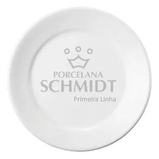 Conjunto Pratos Rasos 12 Pçs Convencional Porcelana Schmidt
