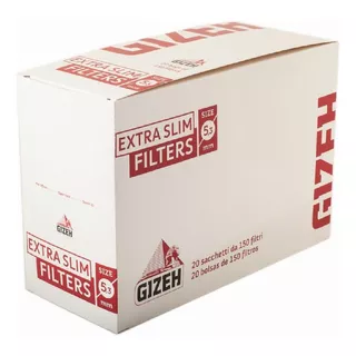 Filtros Gizeh Slim 6mm / Extra Slim 6,3mm Caja X20 Unidades