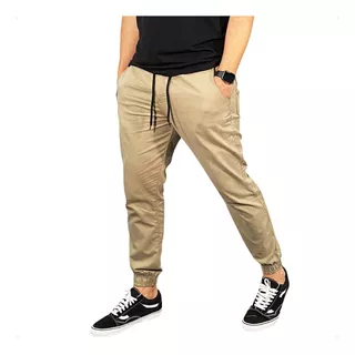 Calças Jogger Jeans Camuflada Masculina Com Punho Elástico