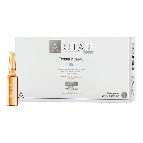 Cepage Tenseur Dmae Serum Tensor Antiage 10 Amp X 2ml Momento de aplicación Día Tipo de piel Sensible