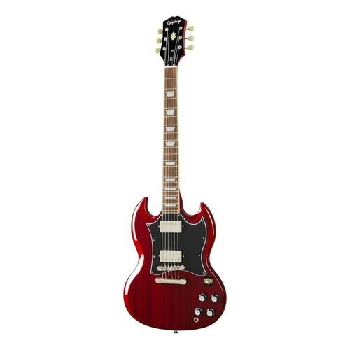 Guitarra eléctrica para zurdo Epiphone Inspired by Gibson SG Standard de caoba heritage cherry brillante con diapasón de laurel indio