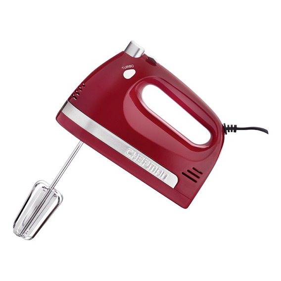 Batidora De Mano Chefman Turbo Power 250w 5 Velocidades Rojo Frecuencia 1