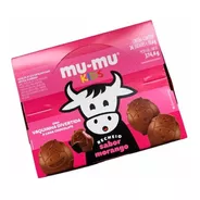 Chocolate Mu-mu Kids Sabor Morango Caixa 24 Unidades
